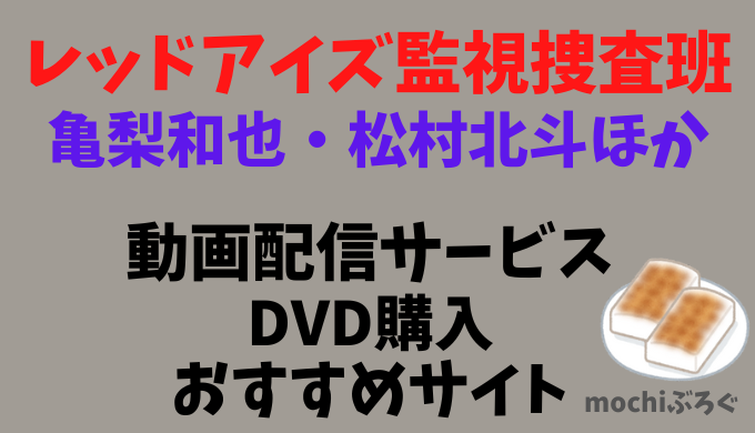 レッドアイズ監視捜査班は何で見れる?配信やDVDおすすめサイト紹介